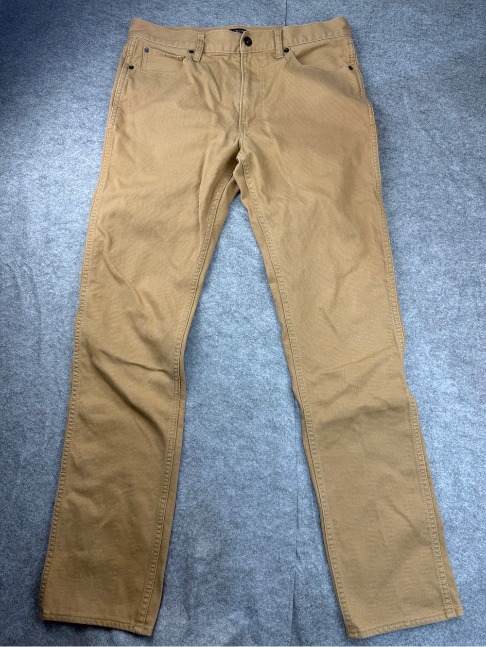 Straight Leg Pants J.Crew Factory Sutton Tan Corded Cotton Mens 32x34